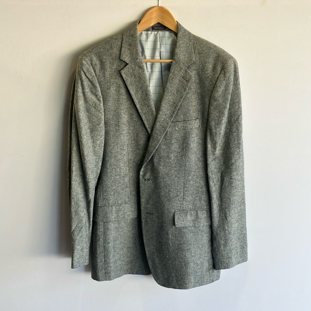 Stafford Gray Tweed Sport Coat with Notched Lapel